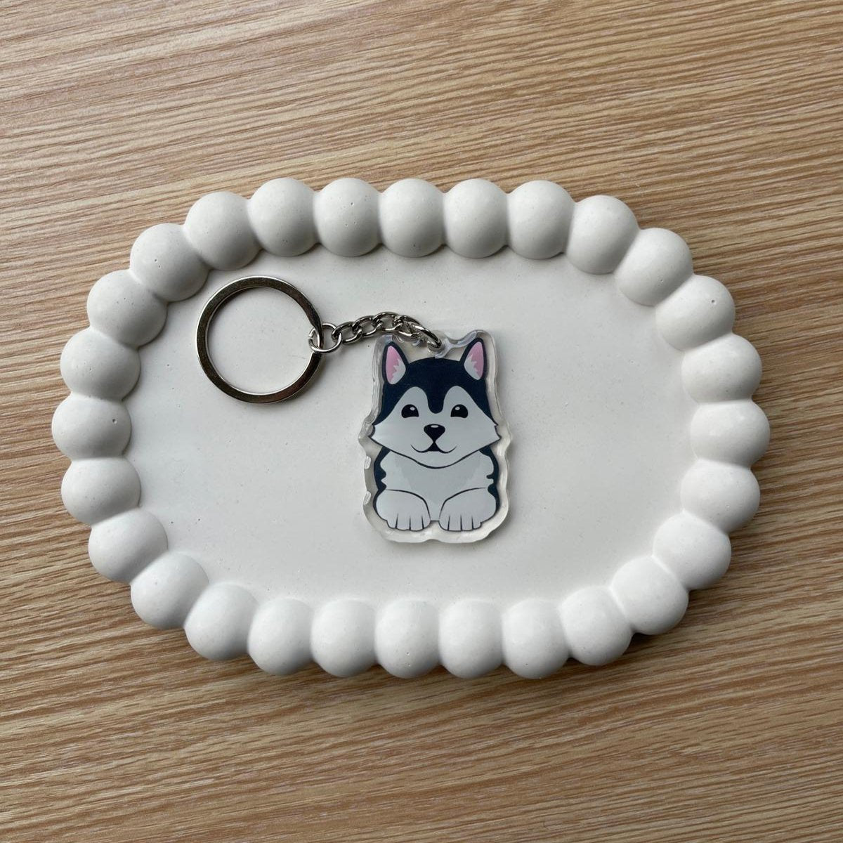 Siberian Husky Keychain