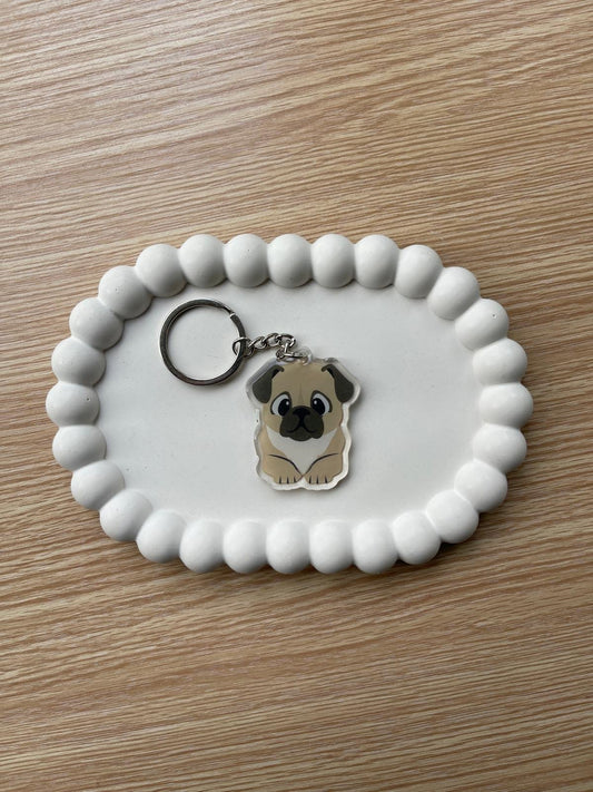 Pug Keychain