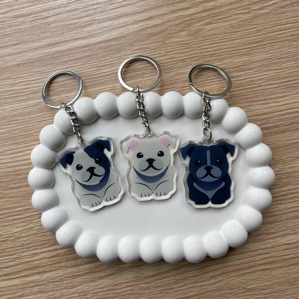 Staffy / Staffordshire Bull Terrier Keychain